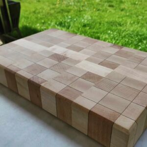 Grande planche à découper en bois de bout