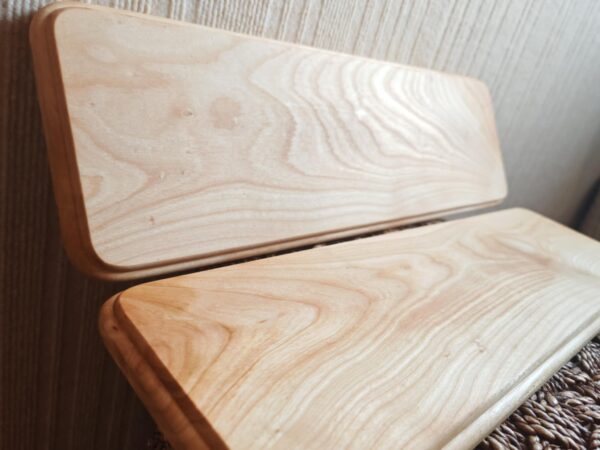 Lot de 2 planches apéritif en merisier massif du Jura – Fabrication artisanale française – Image 2