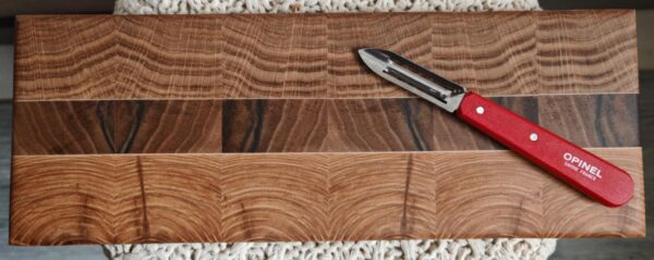 Petite planche à découper en bois de bout – 340 x 120 x 10 mm – Chêne, frêne, noyer et érable